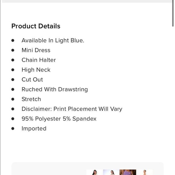 No face No Case Mini Dress - Light Blue - Picture 6 of 6